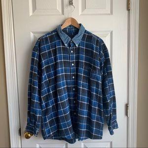 Denim Collared Blue Flannel